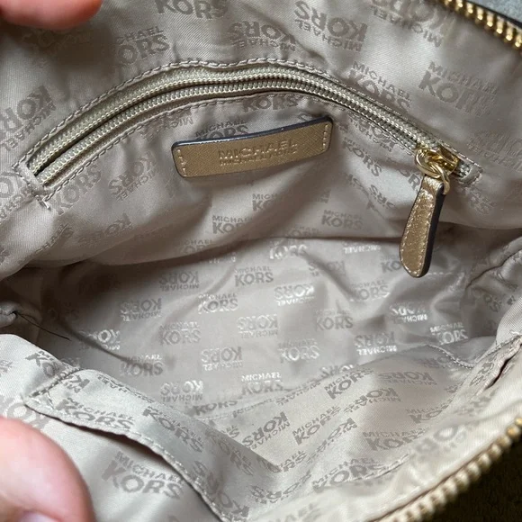 Michael Kors Metallic Gold Crossbody Bag - Picture 4 of 7